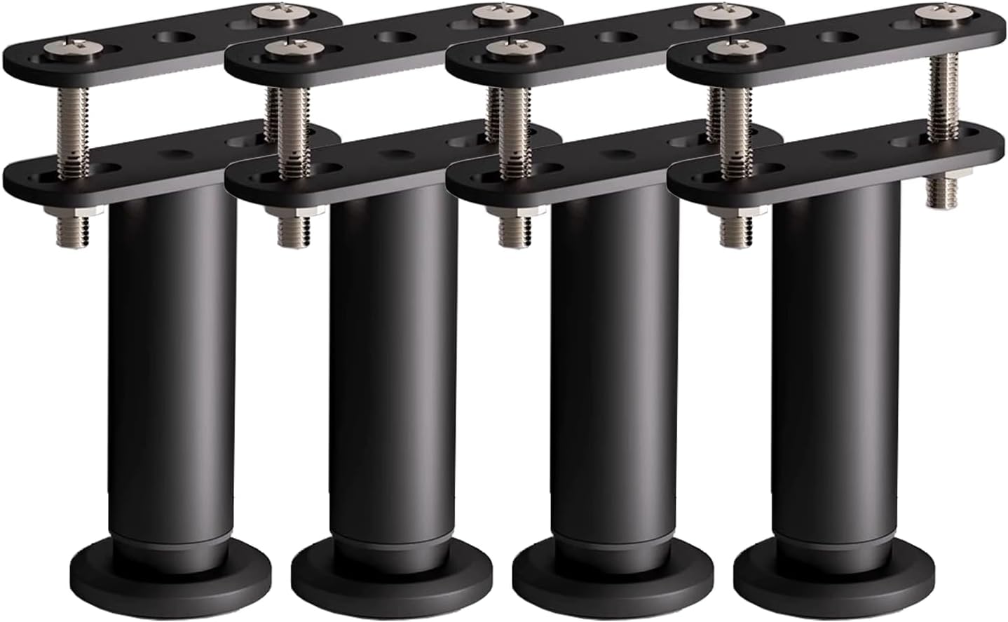 Picioare reglabile pentru pat, 120-180 mm, set de 4, cu cleme. Pentru paturi cu lamele centrale și paturi mobile. Metal robust și durabil. 4buc