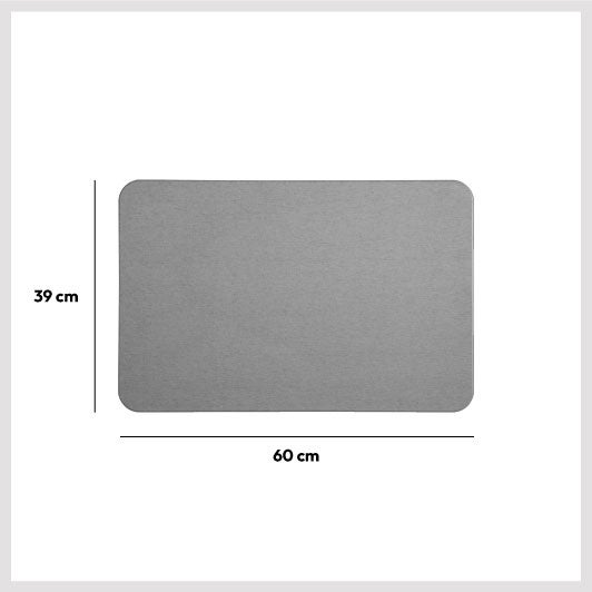 Tapis diatomite 39x60cm gris - 5five - 7