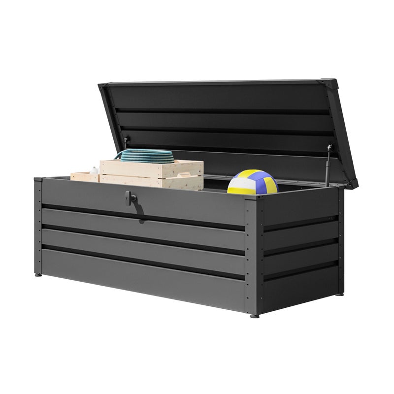 GFP Primeyard Skrzynia ogrodowa 179x79x61 cm metalowa antracyt