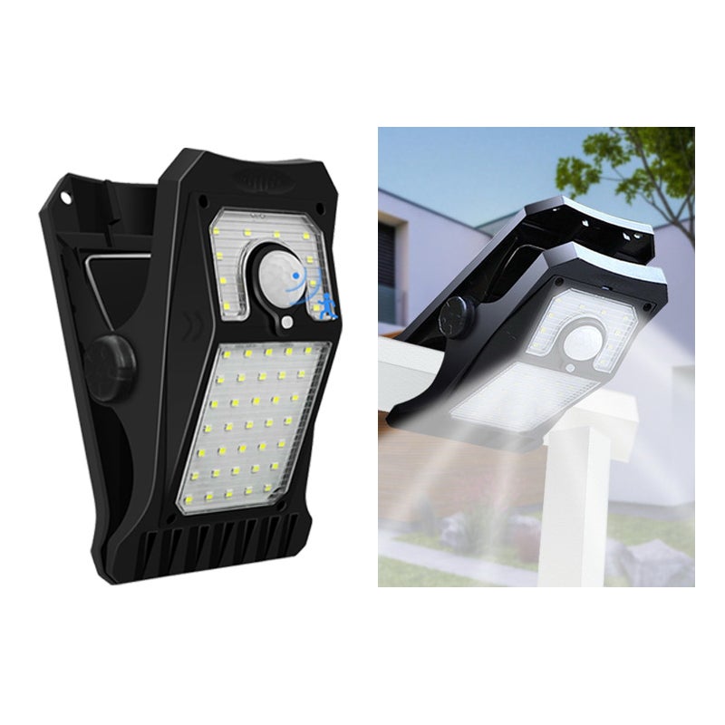 Zacisk światła słoneczne na zewnątrz czujnik ruchu Tryby wodoodporny słoneczny kinkiet do ogrodzenia taras Garaż Patio białe światło