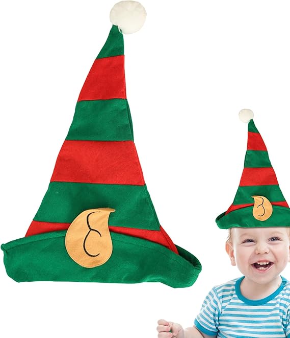 Cappello Per Albero Di Natale Lordaeron In Velluto Rosso | Con Gambe Elfo E Fiocco, Altezza 21 Cm - 4