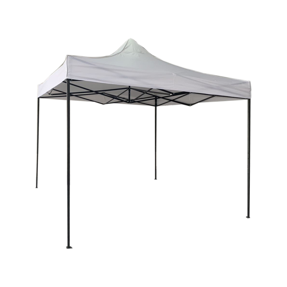 Rebecca Mobili Altana Namiot Akordeonowy Biały Metal Poliester Taras Ogród Rynek 3,1 x 3 x 3 m