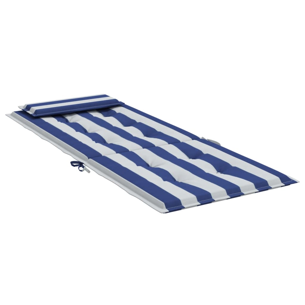6 pcs Coussin d'extérieur | Coussins de chaise à dossier haut rayures bleu/blanc CFW450535 - 5