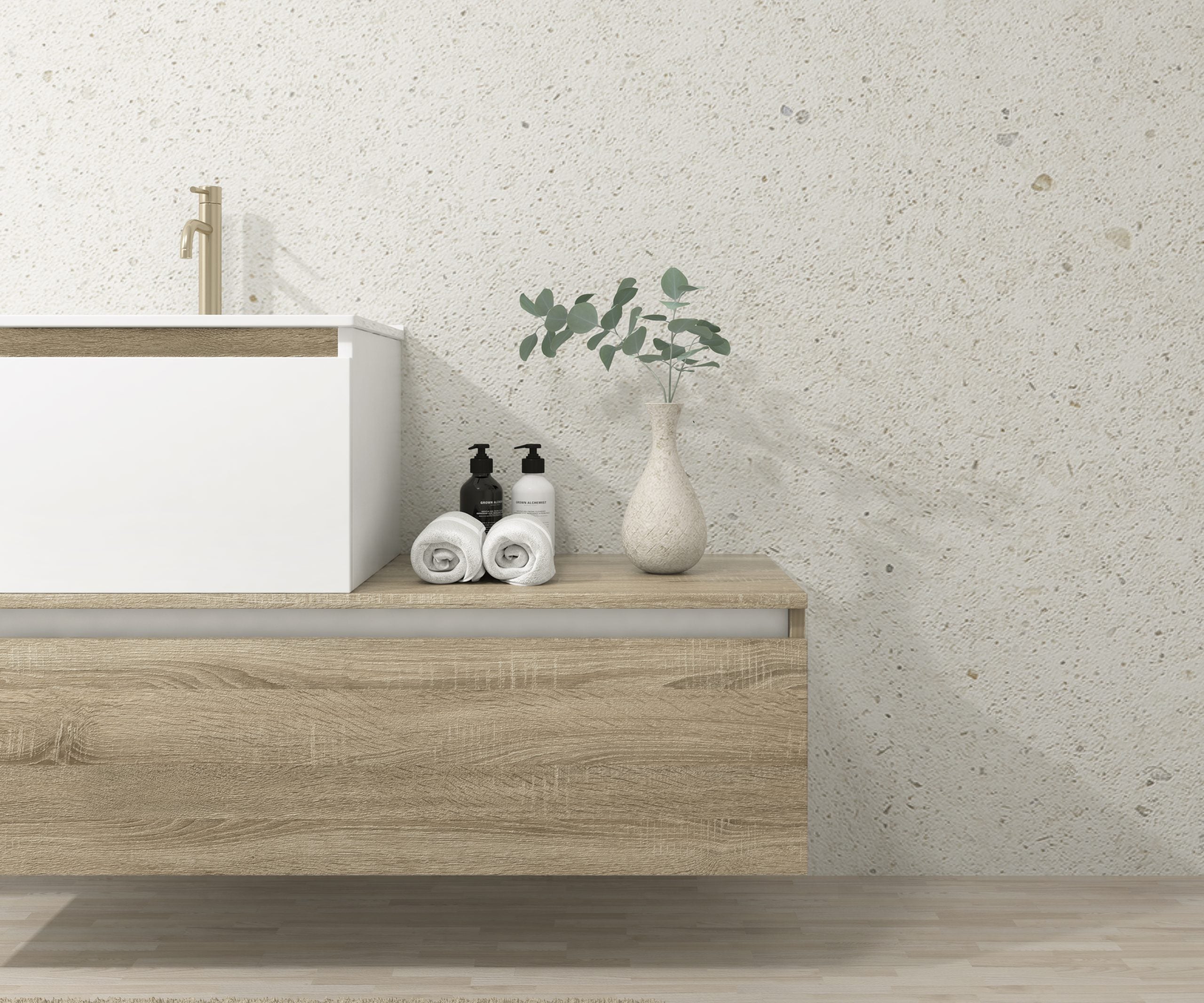 Meuble de salle de bain Mapau avec Double Vasque et Miroir LED DIJON Bardolino 120cm - 2