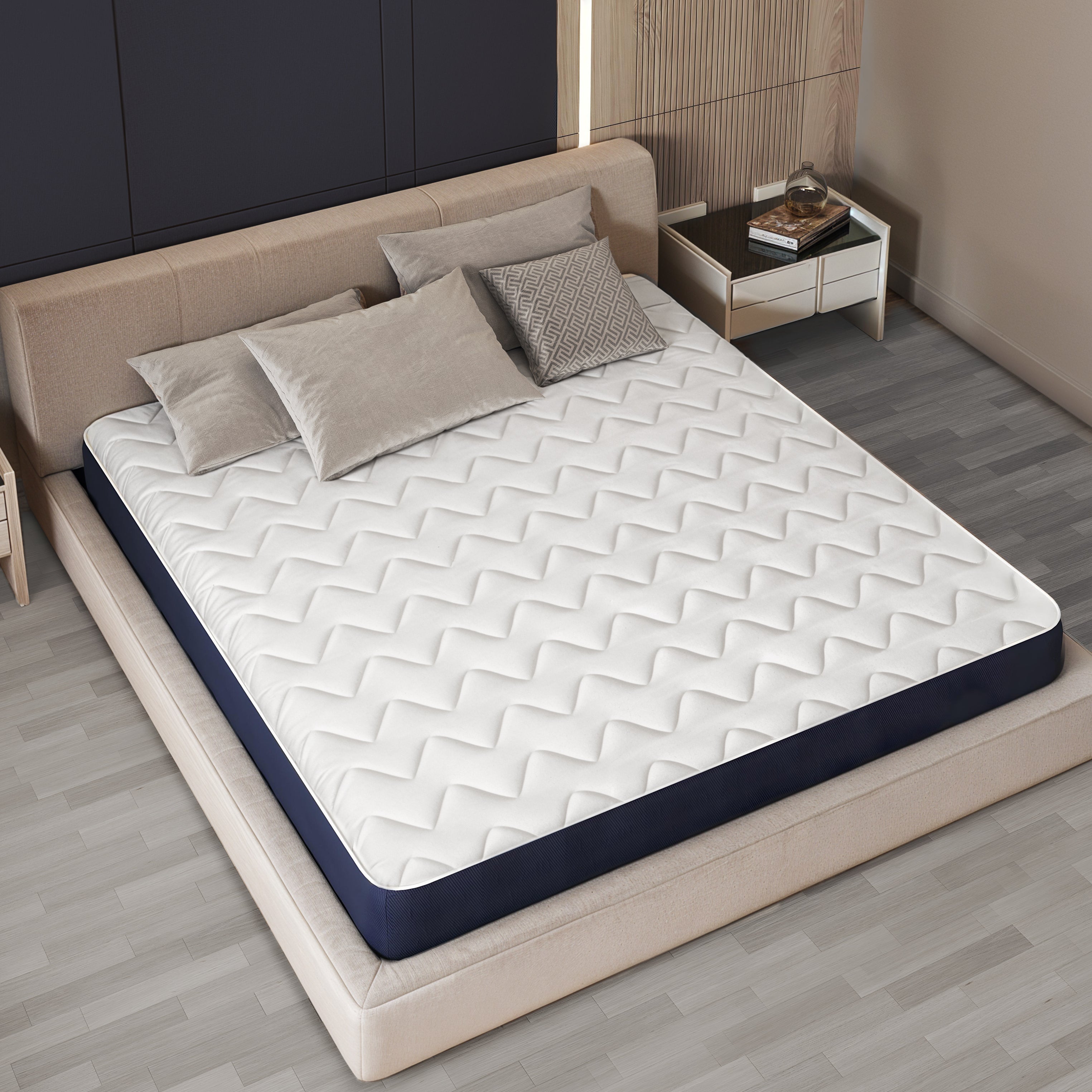 Matelas Enfant MiaSuite Smart Waterfoam 70x170 Cm, épaisseur 12 Cm, Fermeté Moyenne, Anti-acarien
