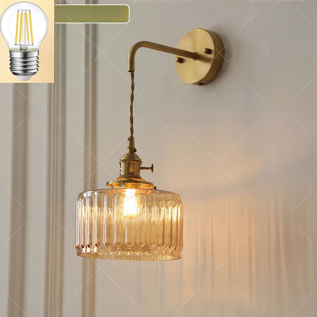 Nowoczesny kinkiet E27, 220 V, z 100 cm łańcucha, ciepłe światło, odpowiedni do postawienia przy barku nocnym (żarówka nie jest dołączona)