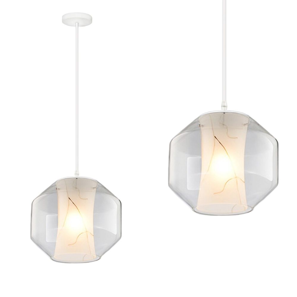 Lampa Sufitowa Wisząca Toolight App908-1Cp Marble Transparentny 24Cm