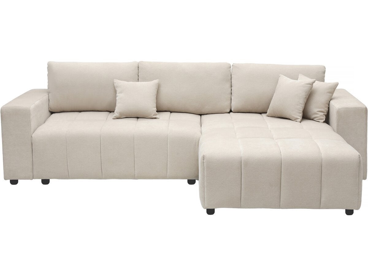 Canapé d'angle convertible style bubble tissu chenille 