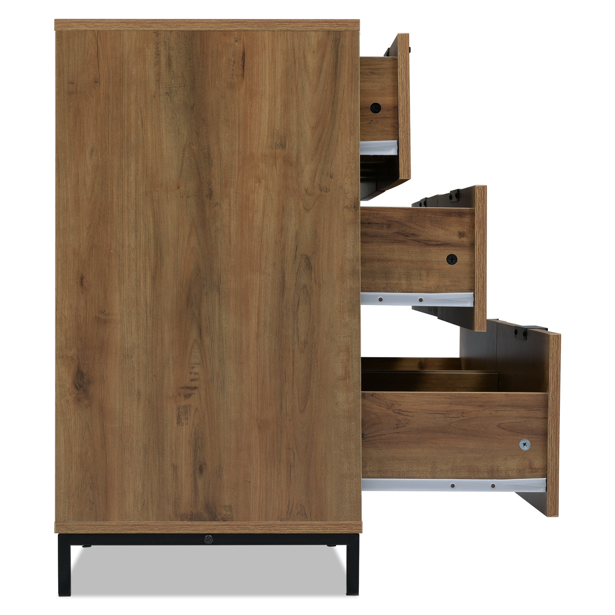 Commode avec étagères réglables- 6 tiroirs - Naturel - 7