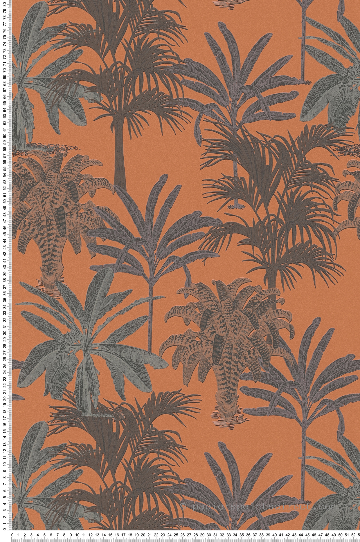 Papel pintado tropical rojo, marrón y negro para interior retro papel pintado arboles y plantas tropicales papel pintado decorativo