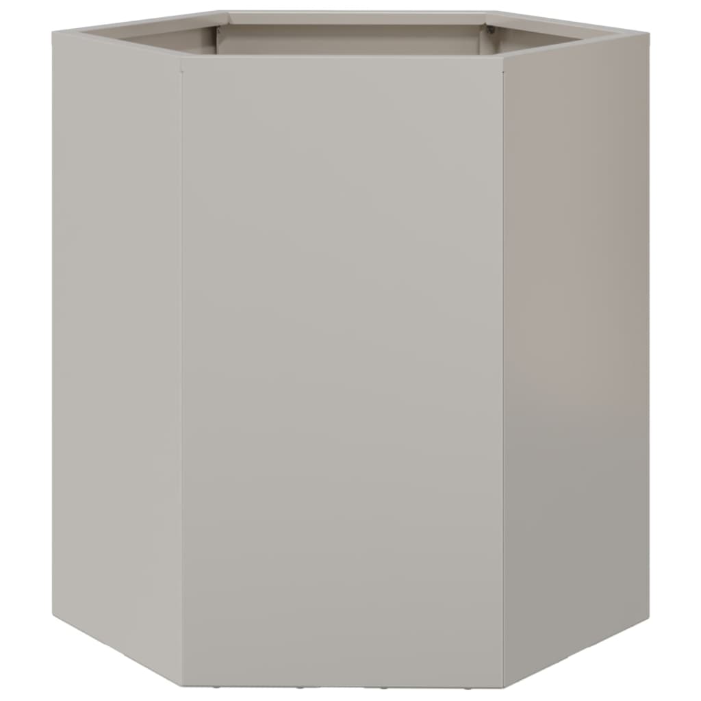 Maison Exclusive - Jardinera hexagonal acero inoxidable 46x40x45 cm - 6