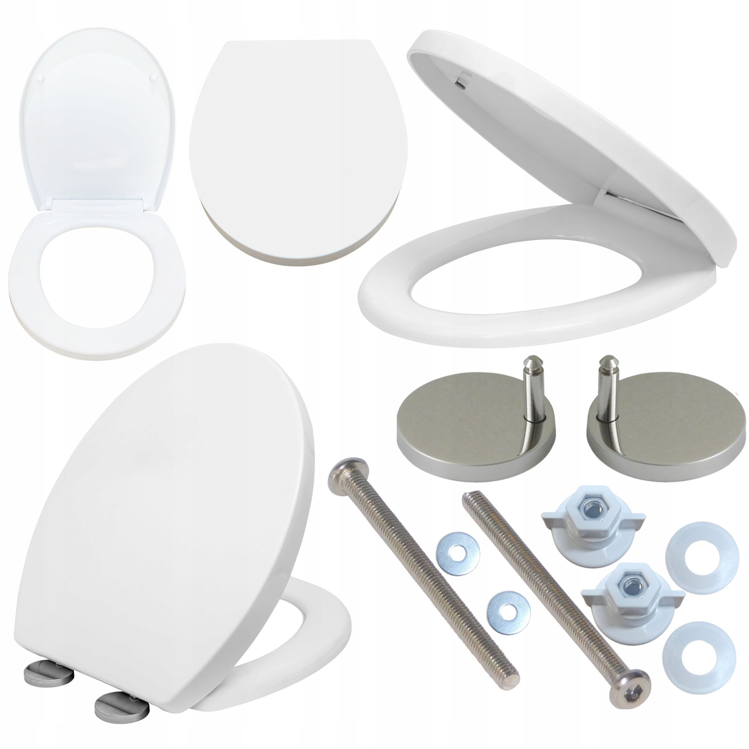 Deska sedesowa Estiva 11 wolnoopadająca polipropylenowa biała uniwersalna