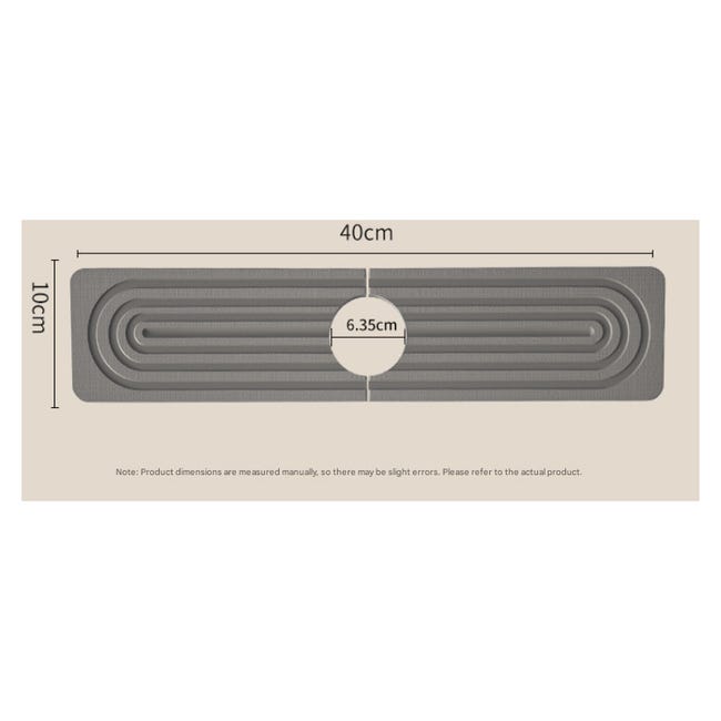 Contour De Robinet Absorbant En Terre De Diatomée – Séchage Ultra-Rapide, Anti-Éclaboussures (Blanc, 60 X 10 Cm)