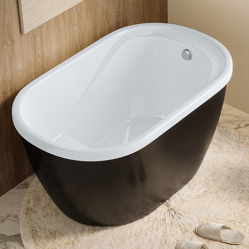 Wanna o obłym kształcie PICCOLA - 1-osobowa - 240 L - 120*75*Wys.65cm - Kolor czarny