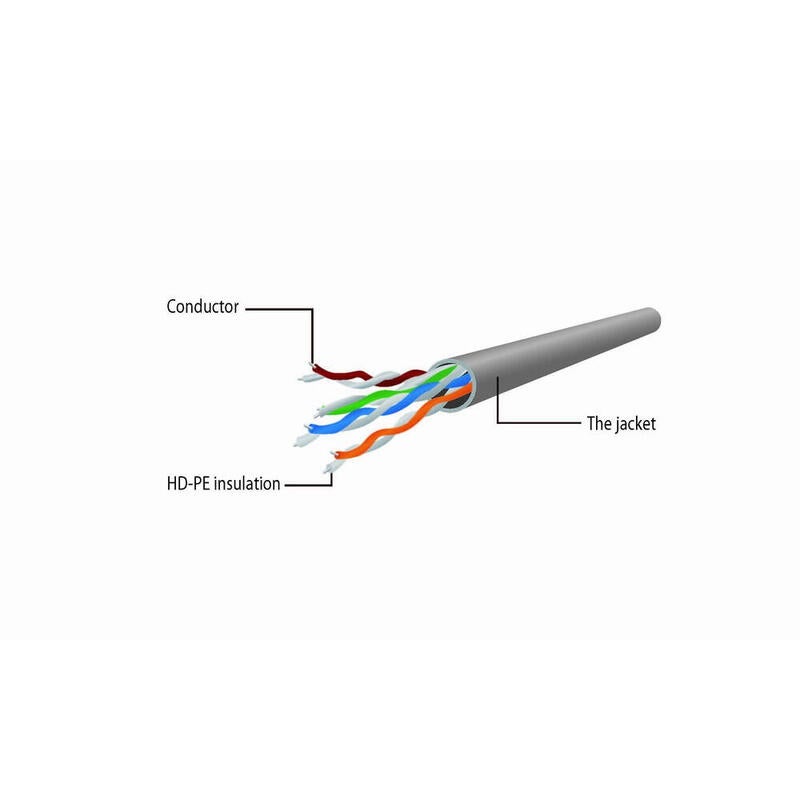 Câble Réseau Rigide UTP 6ème Catégorie GEMBIRD PP6U Gris - 0,5 m - 4
