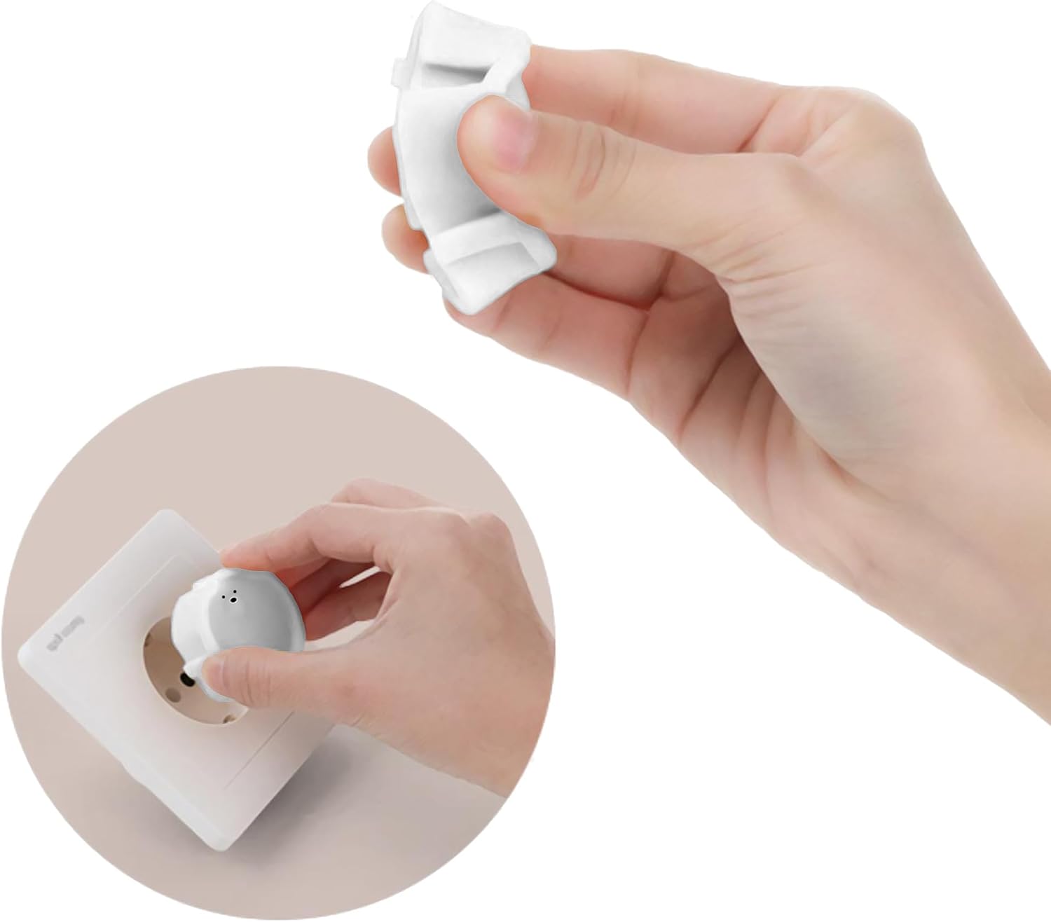(6 blancs)Cache-prise en silicone pour prise de courant/protection contre la poussière, cuisine, buanderie, protection contre les éclaboussures - 3