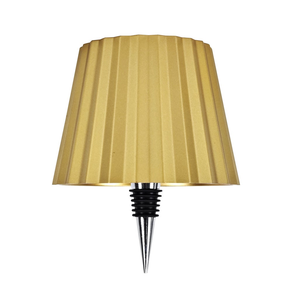 Przenośna dotykowa lampa stołowa LED, wpuszczana lampa do butelki wina ze ściemniaczem, złota obudowa - światło trójkolorowe, 12 * 14 cm