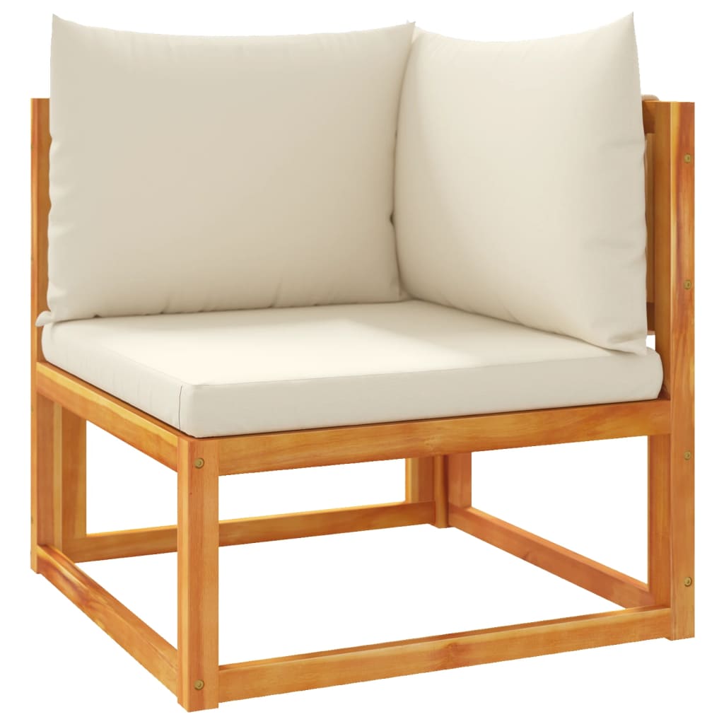 Salon bas de jardin en bois Marron 3 personnes - 5