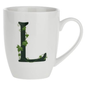 La Porcellana Bianca - Tazza Lettera H, Bianco - Arredo Casa, Cucina - Linea Atupertu - Idea Regalo - Stoneware - 380 CC