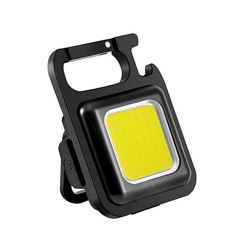 Miniaturowa przenośna lampa robocza z brelokiem i magnetyczną podstawą, ładowalna z otwieraczem do butelek, 500mAh