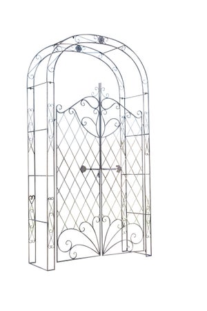 Arche De Jardin En Fer Forgé Noir - Support Pour Plantes Grimpantes (Roses, Clématites) - 40 Cm De Large