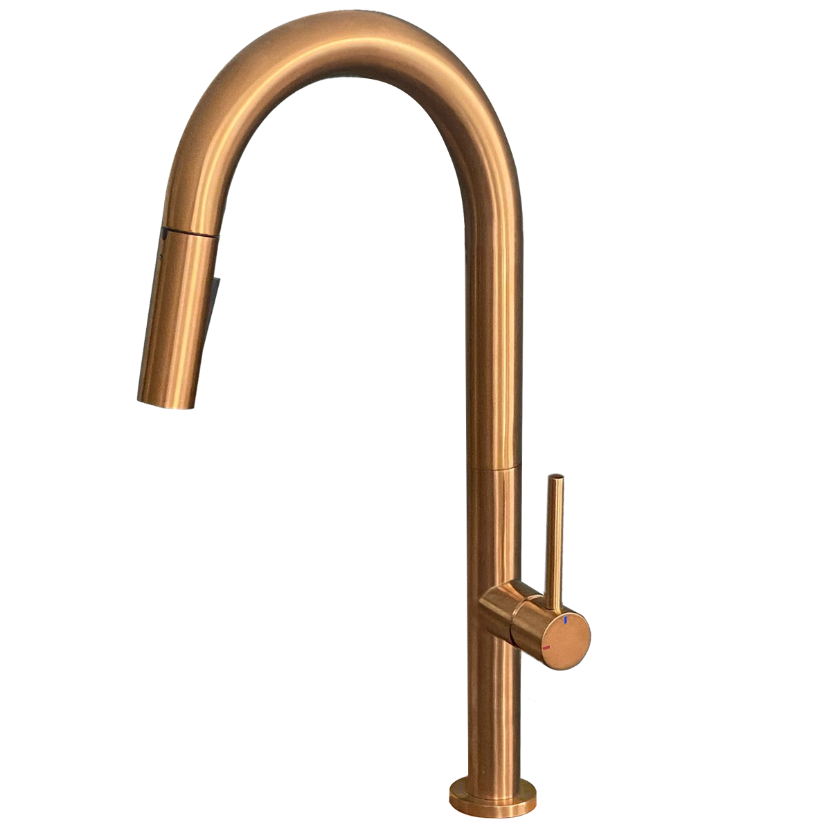 Bateria zlewozmywakowa Portofino z wyciąganą słuchawką prysznicową szczotkowanej miedzi