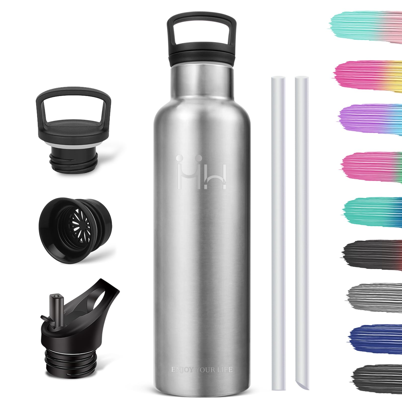 Borraccia Termica HoneyHolly 350ml - Acciaio Inox 18/8, Senza BPA, Mantiene Caldo 12h E Freddo 24h - Foto 10