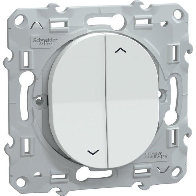 Interrupteur double pour volet roulant - Ovalis - Schneider Electric - 6 AX