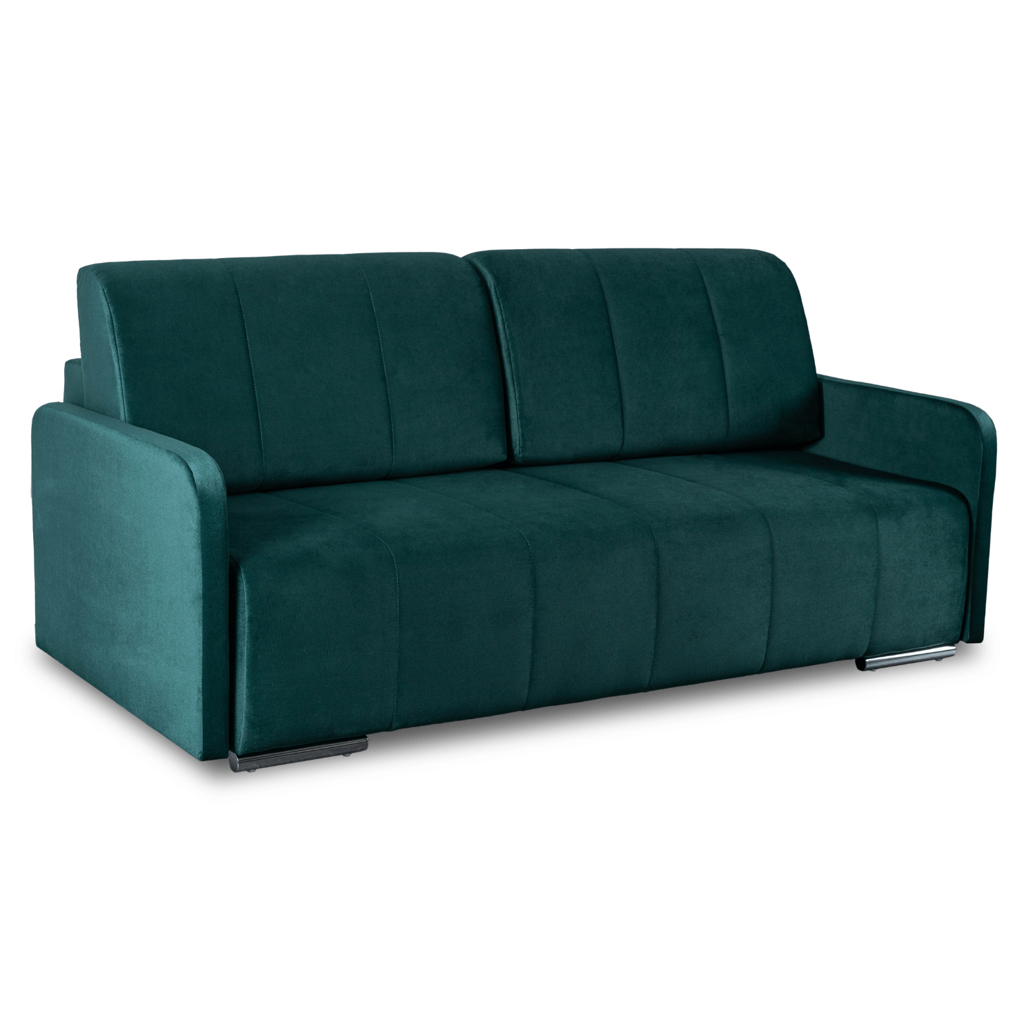 Sofa Kanapa Rozkładana z Funkcją Spania Wersalka Dwuosobowa Zielona VERSO
