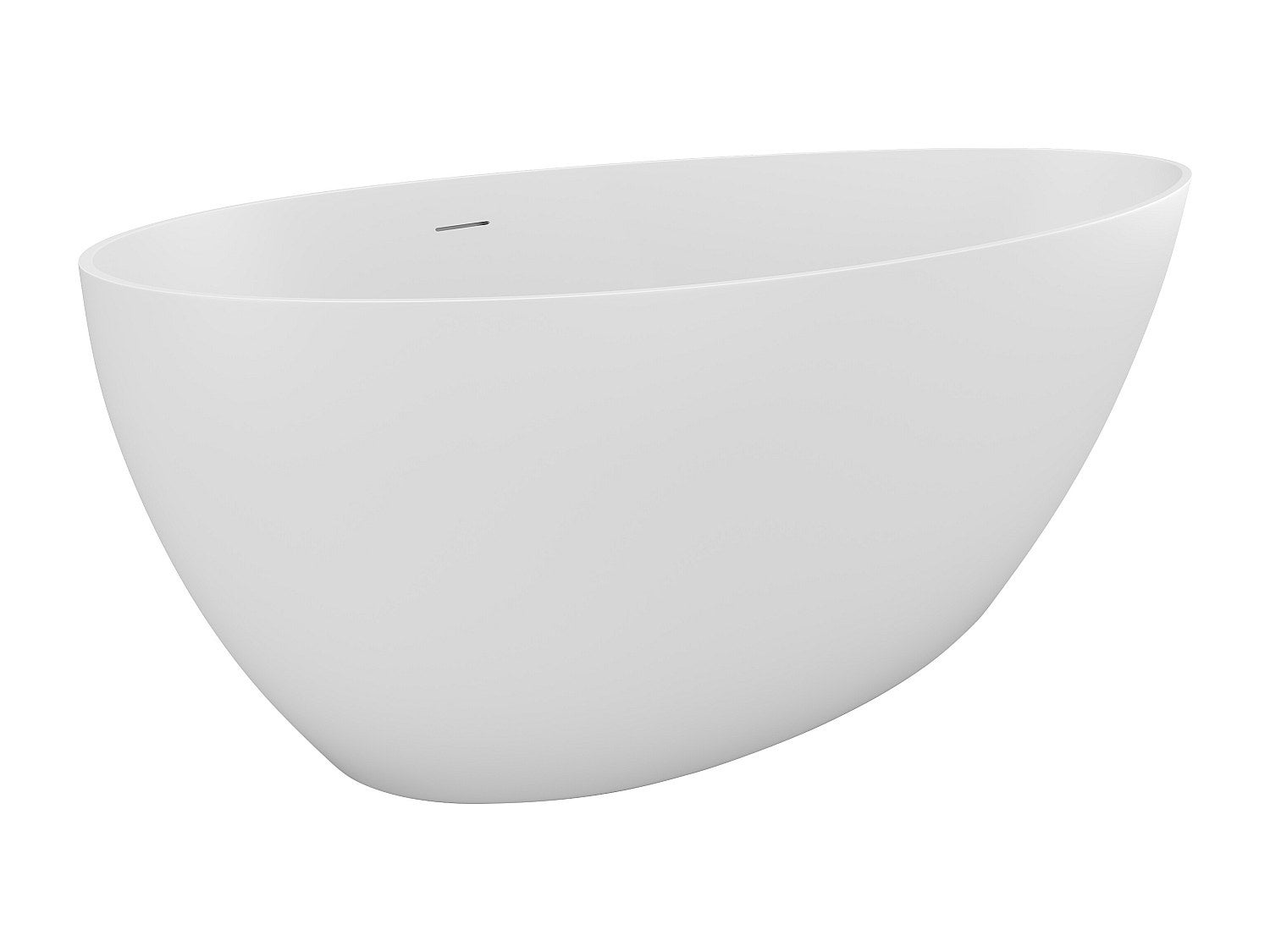 Baignoire îlot ovale - 160 x 82 x 58 cm - Acrylique - Blanc mat - 245 L - APULIA - 3