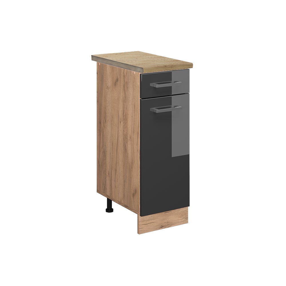 Vicco Szafka dolna do kuchni R-Line, Antracyt wysoki połysk, 30 cm , BP Dąb