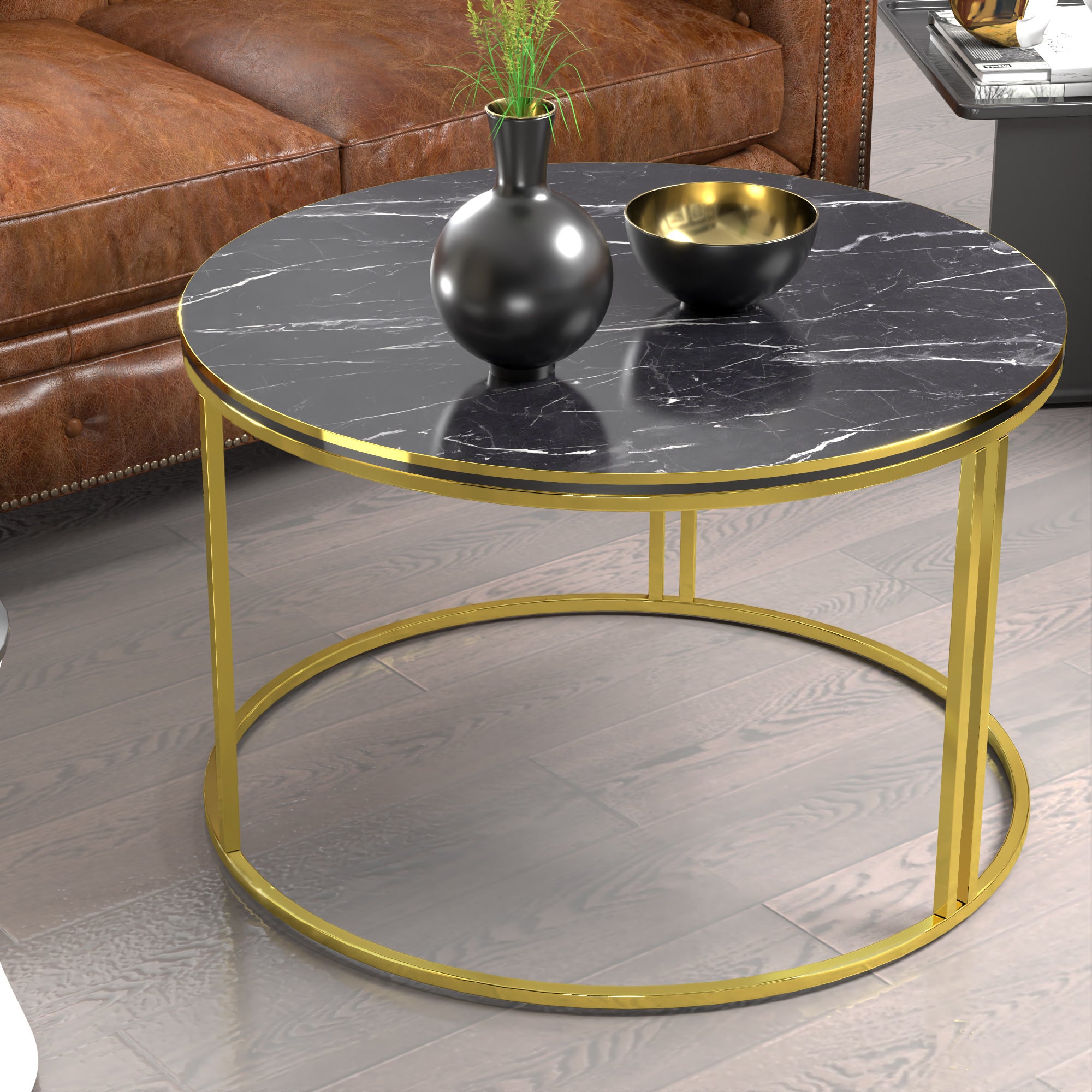 ADGO Panca Tavolino Moderno Rovere Sonoma/Nero - 90x58x50 Cm | Soggiorno Pratico