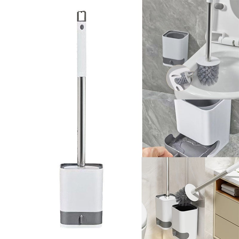 Scopino per WC curvo in plastica per la pulizia dei bordi del WC (3 pezzi