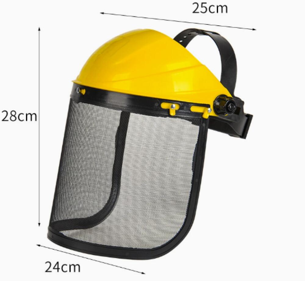 Casque De Sécurité pour Coupe-Bordures De Jardin en Acier Inoxydable avec Masque De Protection Intégral en Maille pour Débroussailleuse, Protection - 2