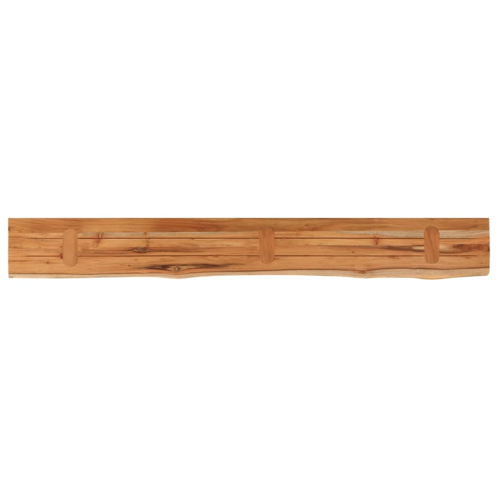 Étagère murale | Étagère flottante | Étagère suspendue rectangulaire massif acacia bordure assortie CFW239310 - 5