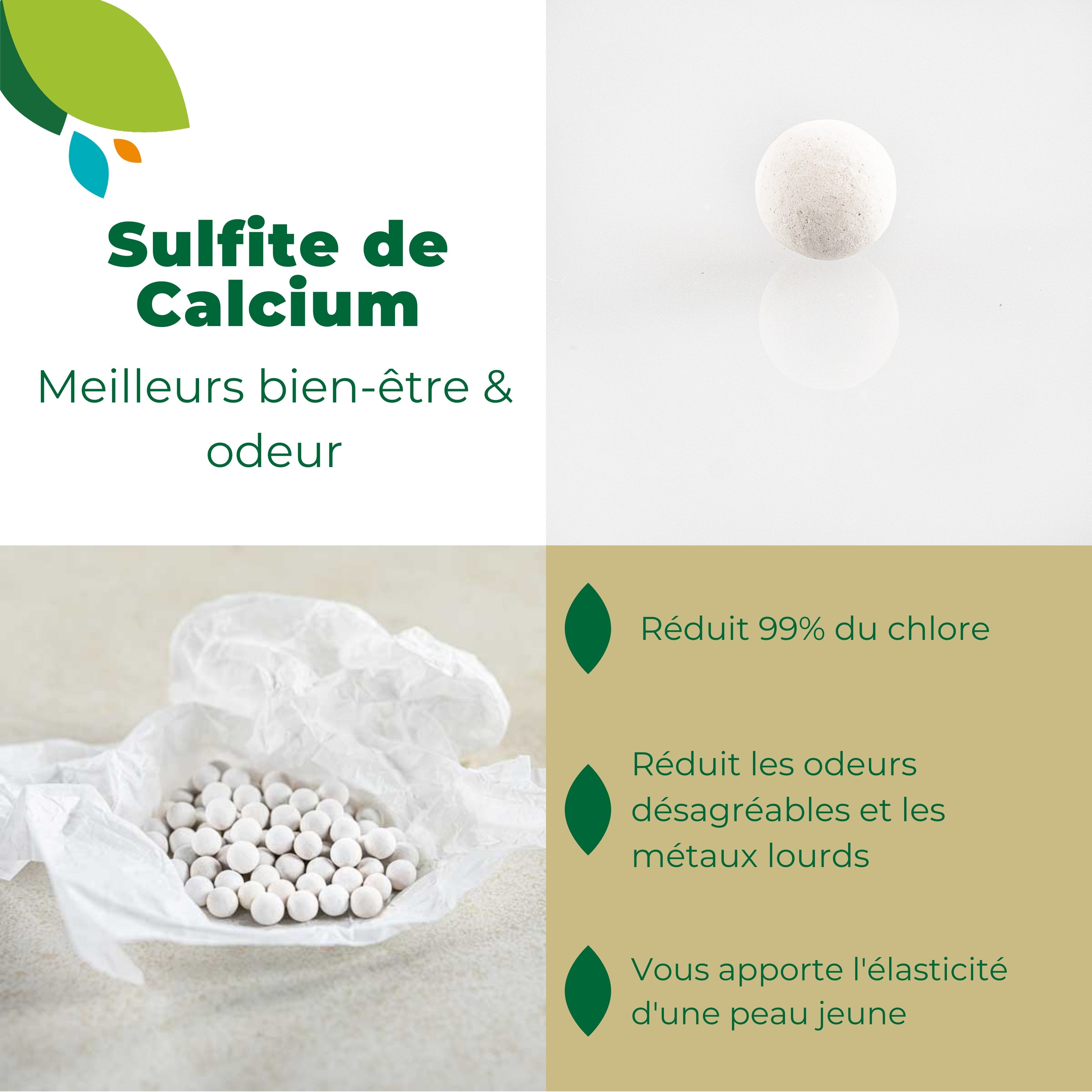 Aecodune Recharge Pommeau de Douche Anti Calcaire - Billes Pour Filtre Eau et Chlore - 6