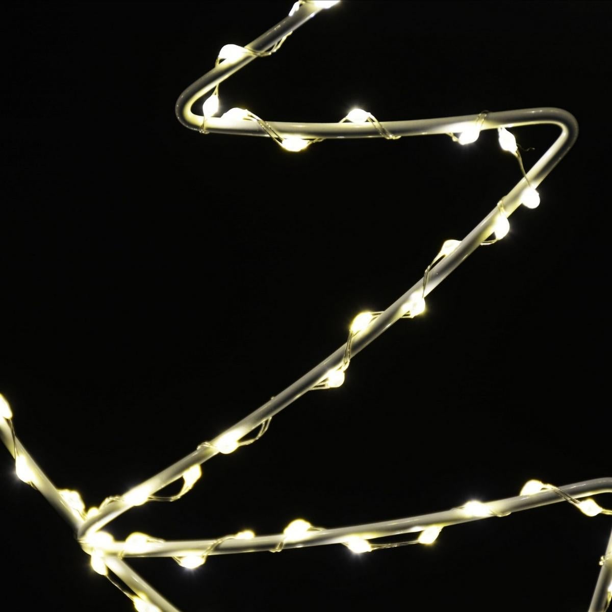 Dekoracja okienna świetlna choinka 250 Led timer 48,5 cm ciepły biały - 3