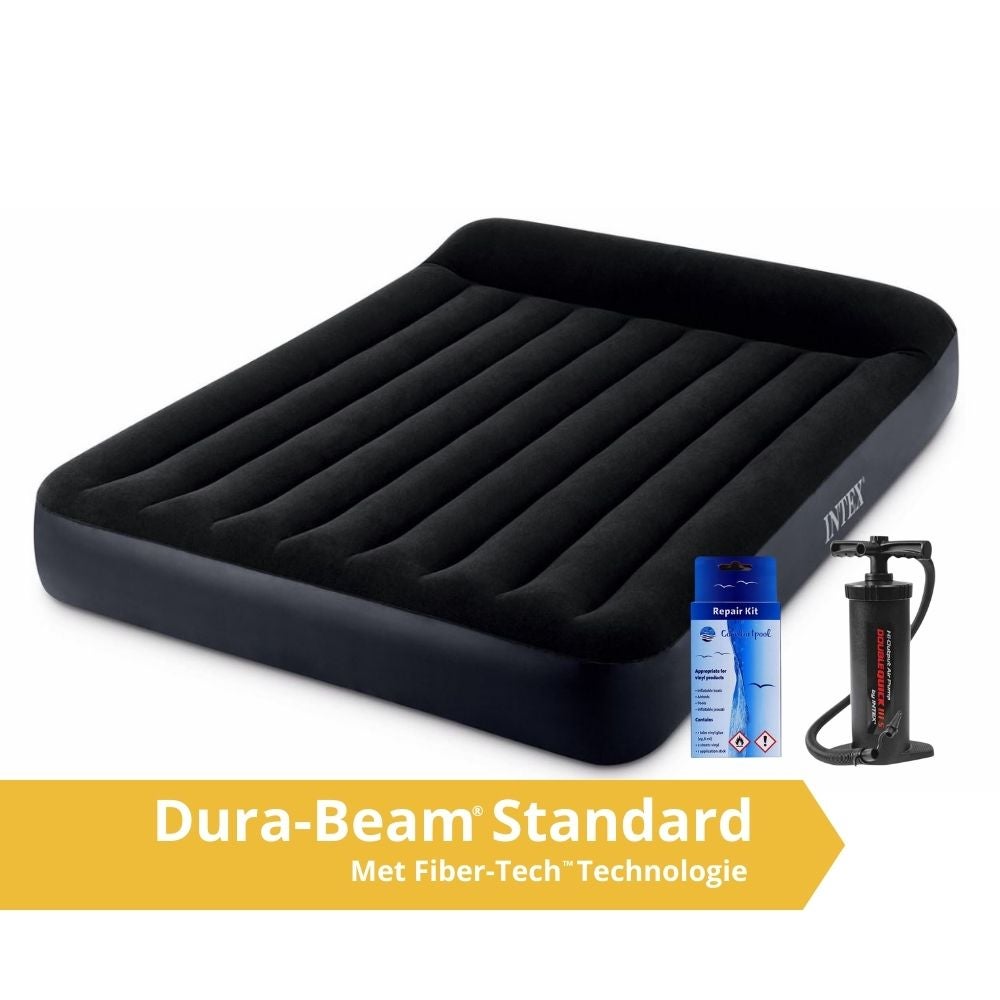 Matelas gonflable Intex - 2 personnes - 152 x 203 x 22 cm - Bleu