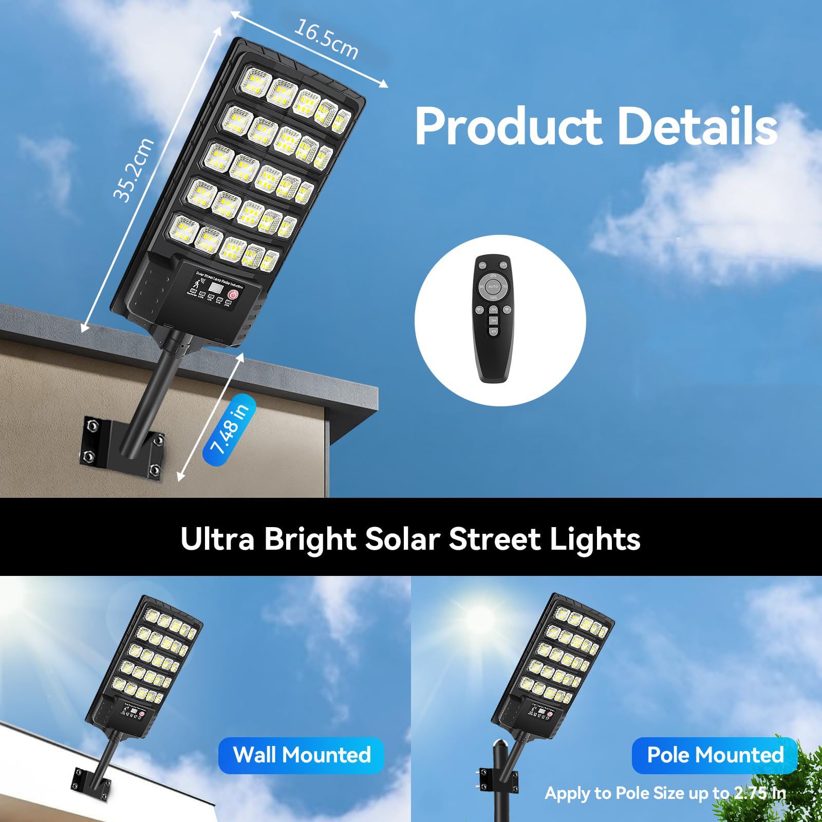 Luce di inondazione a LED per esterni, fotocellula dal tramonto all'alba, luce di sicurezza per giardini, cortili e parcheggi, 80 W, confezione da 2