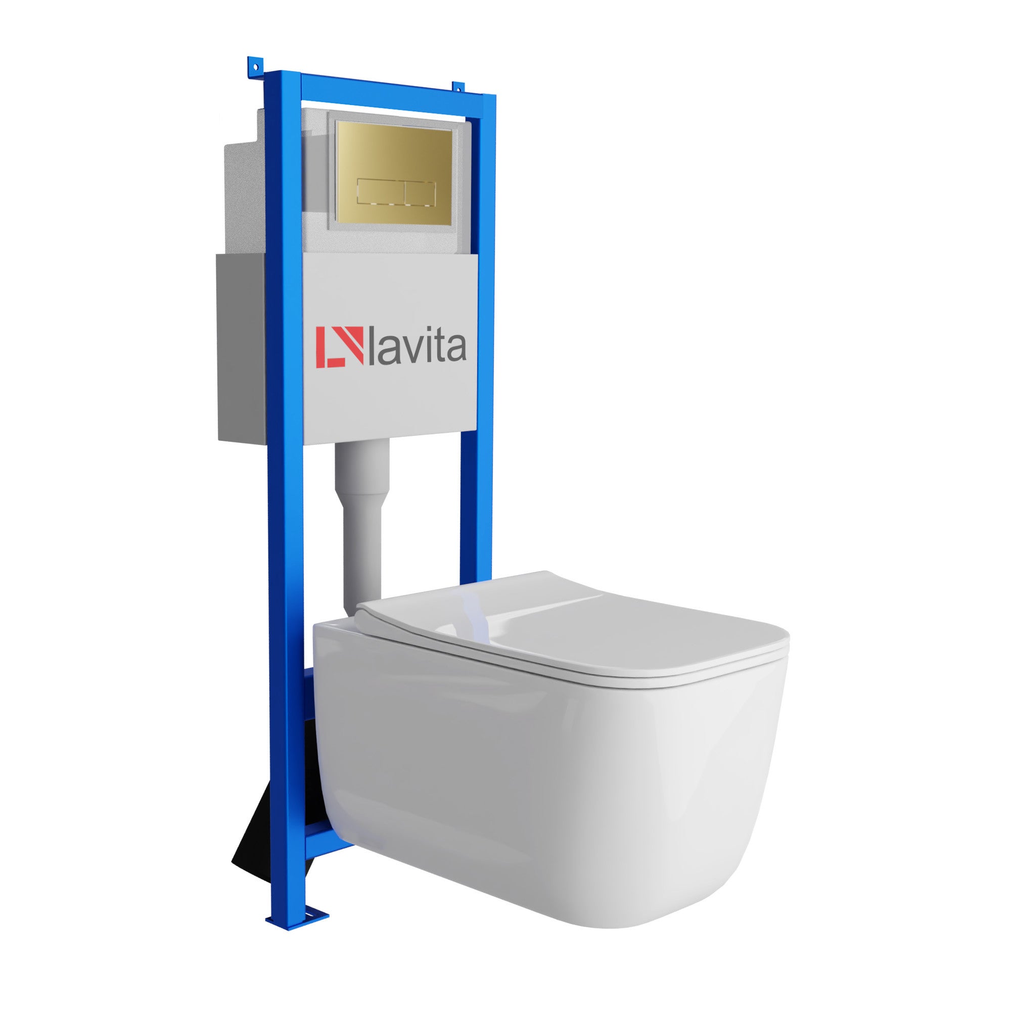 Lavita LAV 101 a 40 cm telaio di sostegno + WC Loso senza bordo + pannello di controllo LAV 200.3.1 Bianco | | Leroy Merlin