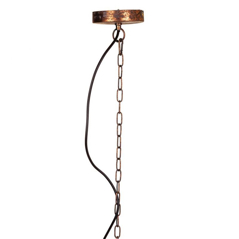 Lampe de plafond en métal doré 50x50x64/133h - 7