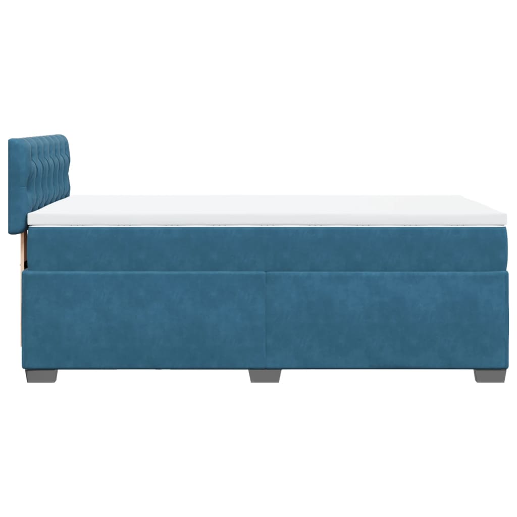Sommier à lattes de lit avec matelas Bleu foncé 100x200 cm — COMFORTXL - 9