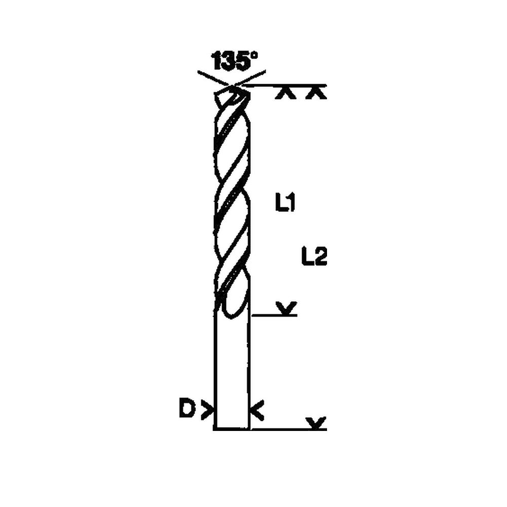 Forets à métaux rectifié BOSCH HSS-Co DIN 338 - Ø 6,5 mm - 3