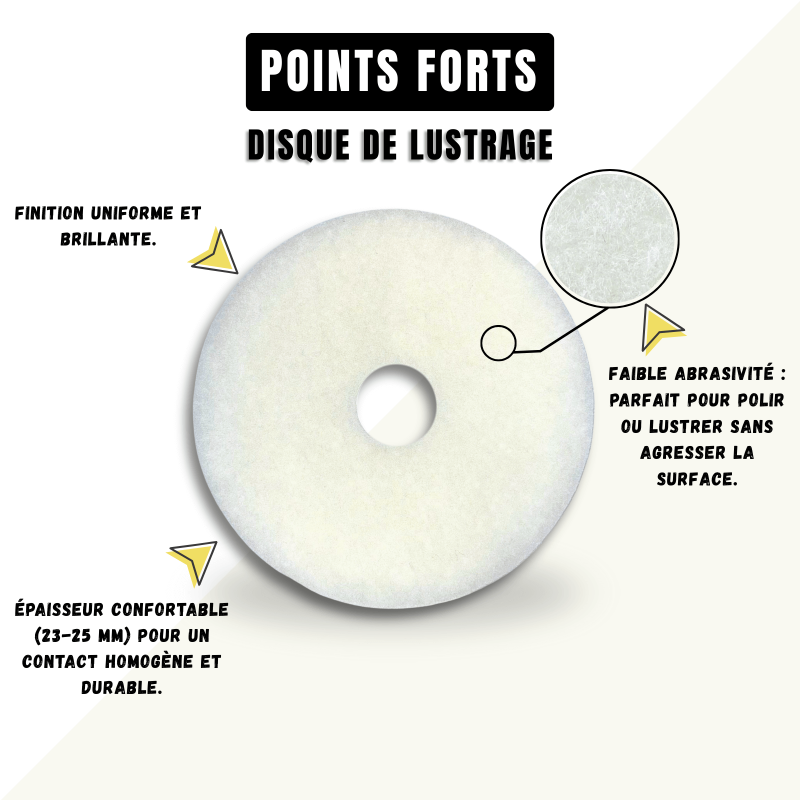 Pad blanc pour monobrosse Ø 406 - 1 pad - Harmony Béton - 4