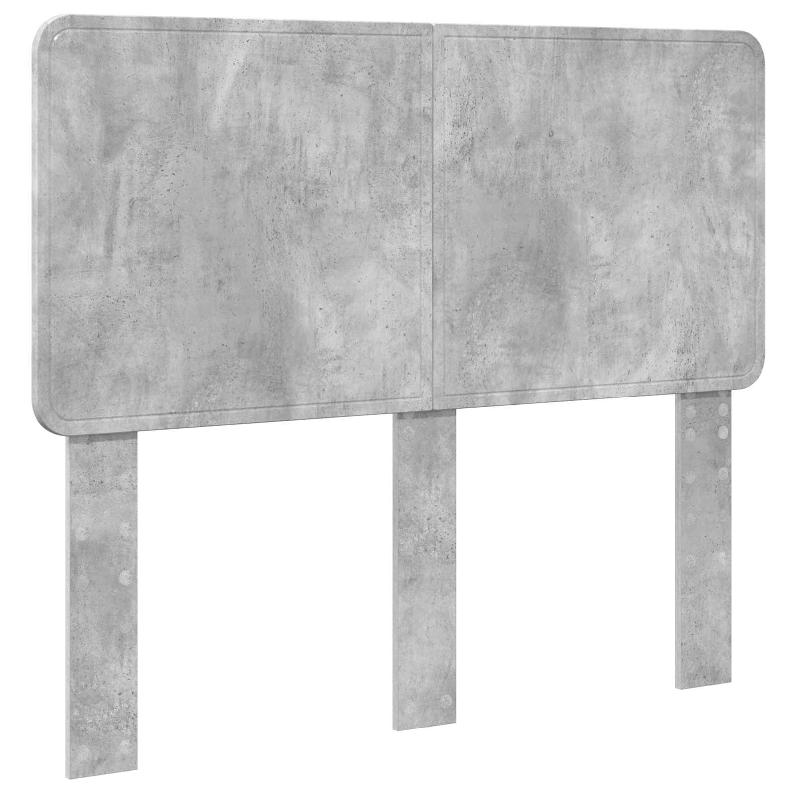 Cadre de lit gris béton en bois de pin massif pour la chambre, 135 × 190 cm - 6