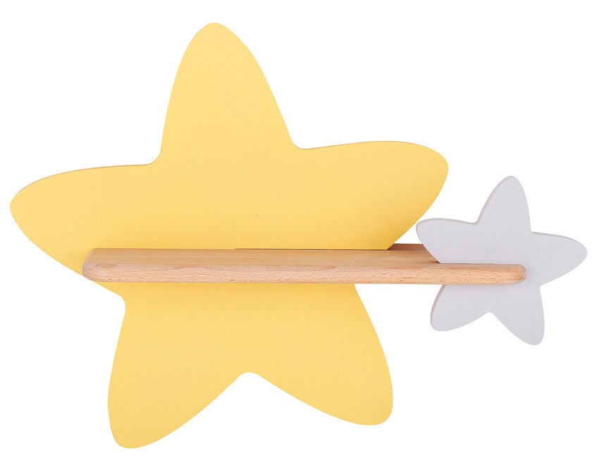 Kinkiet Star żółto-biały-jasne drewno LED 5W 4000K 250lm wym: 31 x 40 x 12 cm metal IP20 Candellux
