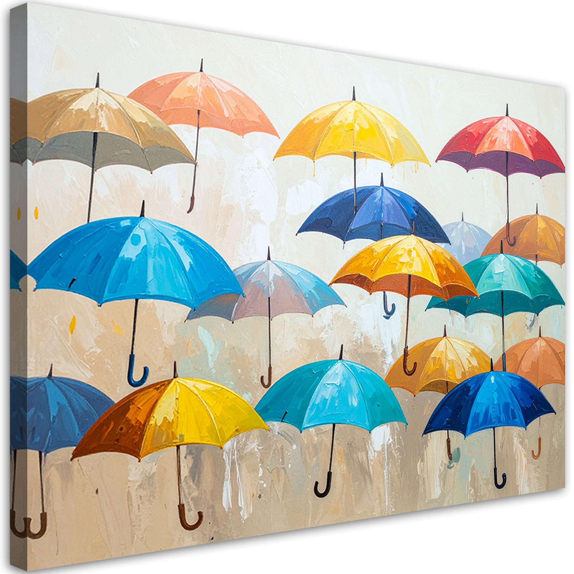 Obraz na płótnie do pokoju dziecka salonu kolorowe parasolki 90x60