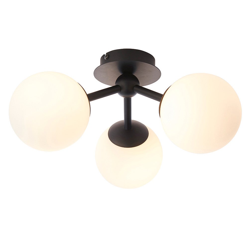 Lampa wisząca PULSA czarno-biała 3xG9x15W metal wym:17,5x39,5x39,5cm IP44 Endon