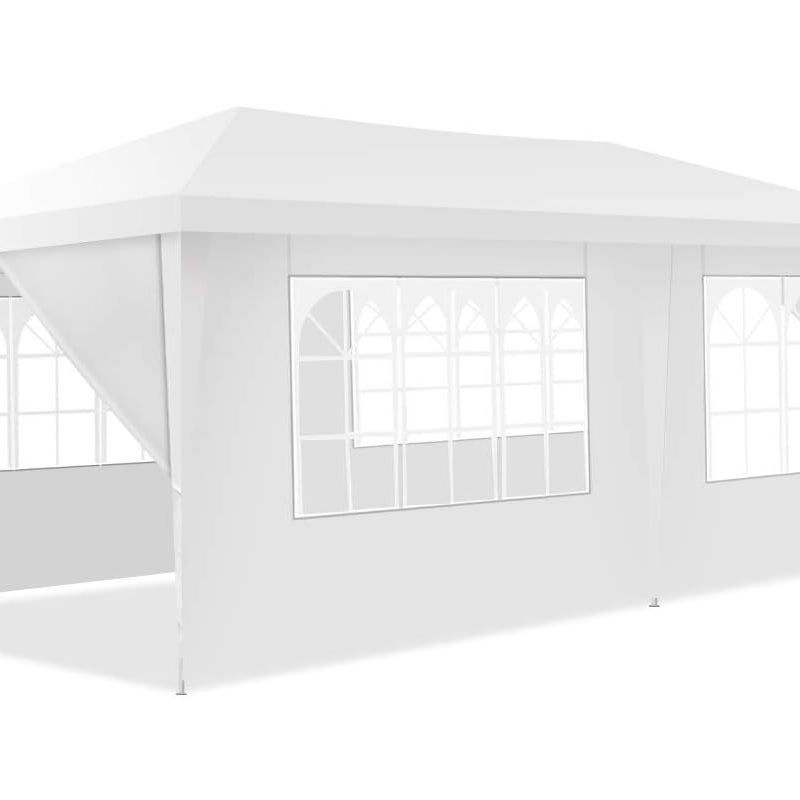 Altana 3x6 m, Namiot Imprezowy z 6 Plandekami z Oknami, Pergola z Kołkami i Linami, Wodoodporna i Odporna na Promieniowanie Słoneczne Tkanina