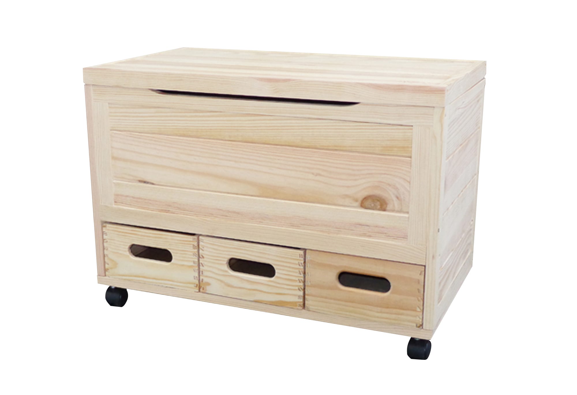 Skrzynia drewniana o wymiarach 70x51x40 cm i pojemności 60L